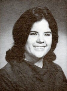 1969 yearbook picture of Christine Bertero Landis, the first woman to graduate from Loyola University with an engineering degree.